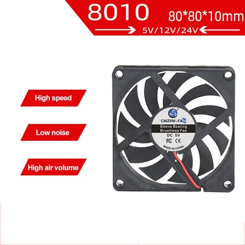 80mm case fan 2pcs quiet - 80mm,
