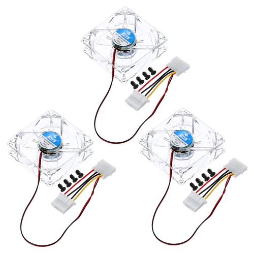 3pcs clear computer case fan - 3pcs,
