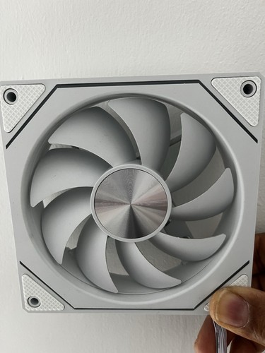 White computer case fan - computer,