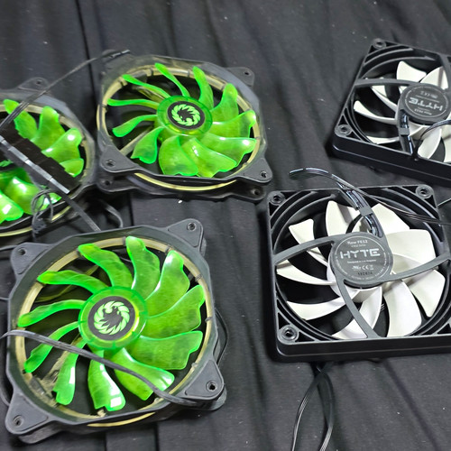 120mm green led case - green, pc